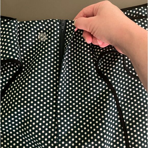 NWOT C/MEO Collective a-line cross front polka dot mini skirt - Picture 8 of 11